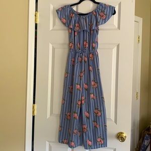 Floral pants suit romper size 12